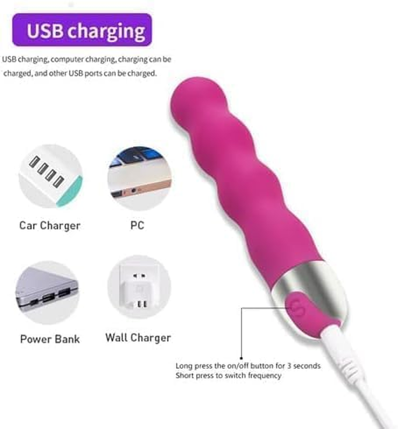 Handheld Portable Quiet 10 Speeds Personal Bullet Massage Rod Powerful Mini Stick Portable Silicone Massage Ball for Women Pleasure, Electric Strong Shock Bullet Setting for Relax, C image number 2