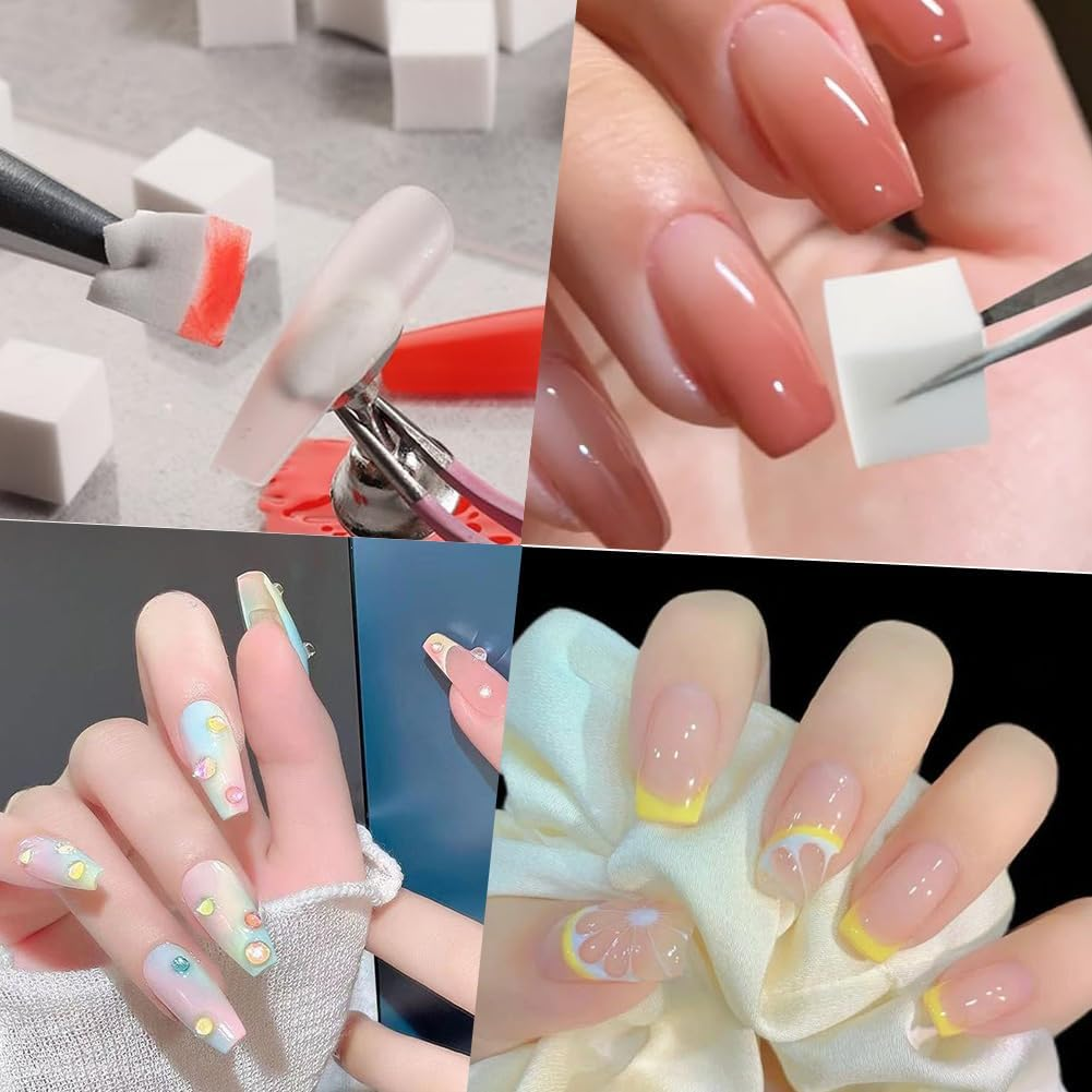 SUNNYCLUE 400Pcs Ombre Nail Brush Sponge Mini Nail Sponges 1Cm White Soft Cube Square Gradient Aura Art Manicure Design Polish Tools Small Brushes Supplies for DIY Crafts Salon Makeup Accessories image number 6
