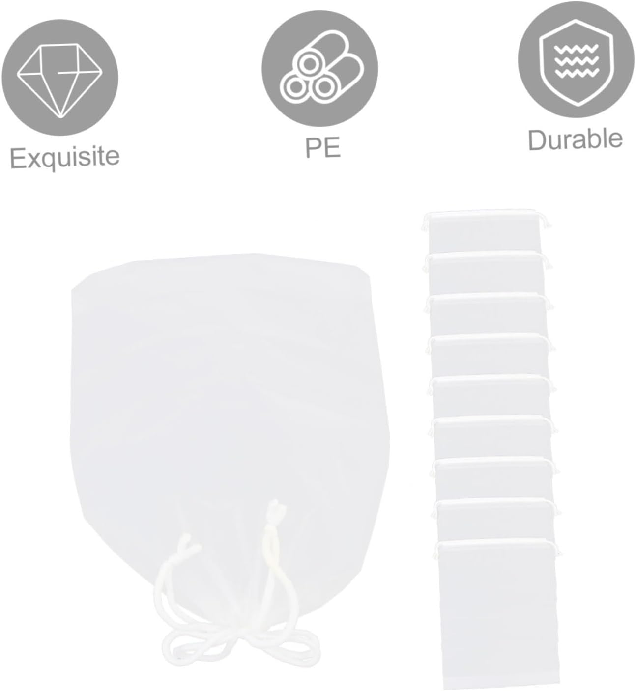 SHERCHPRY 10Pcs Storage Bags Frosted Travel Laundry Bags Drawstring Pouch for Suitcase Clothing Packing image number 6