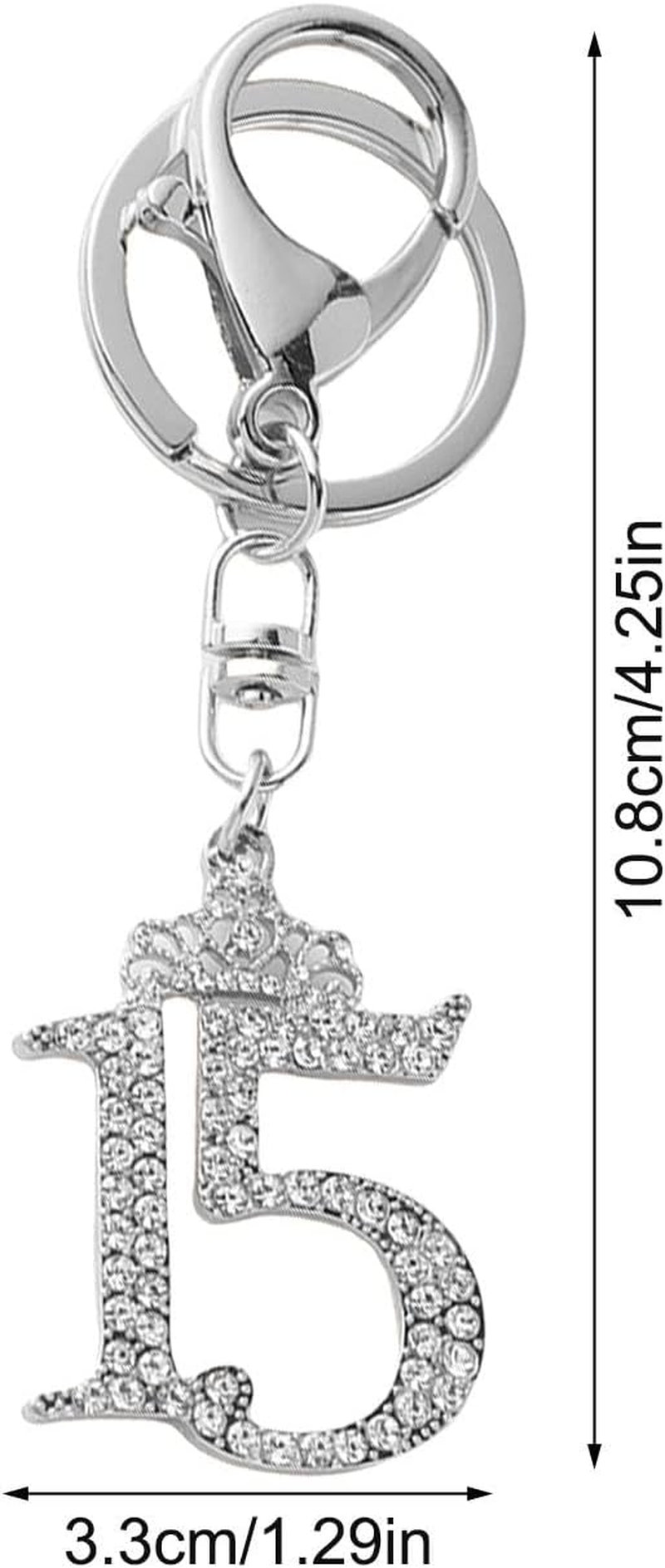 Cute Keychain Charm, Cute Keychain,Sag SHORT PENDANT NUMBER 15 - Fashion Handbags Backpack Charm, Bag Pendant for Women Girls - Gold image number 4