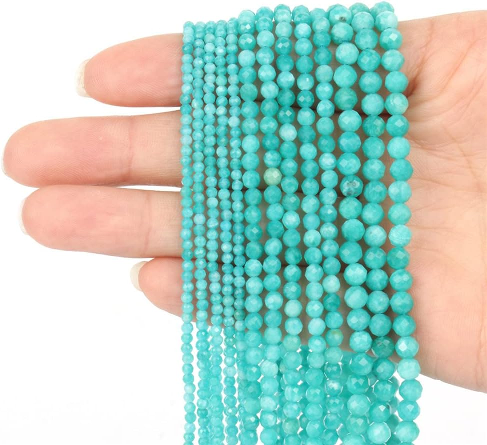 Natural Stone Faceted Small Waist Bead Tiny Loose Spacer Bead for Jewelry DIY Making Bracelets