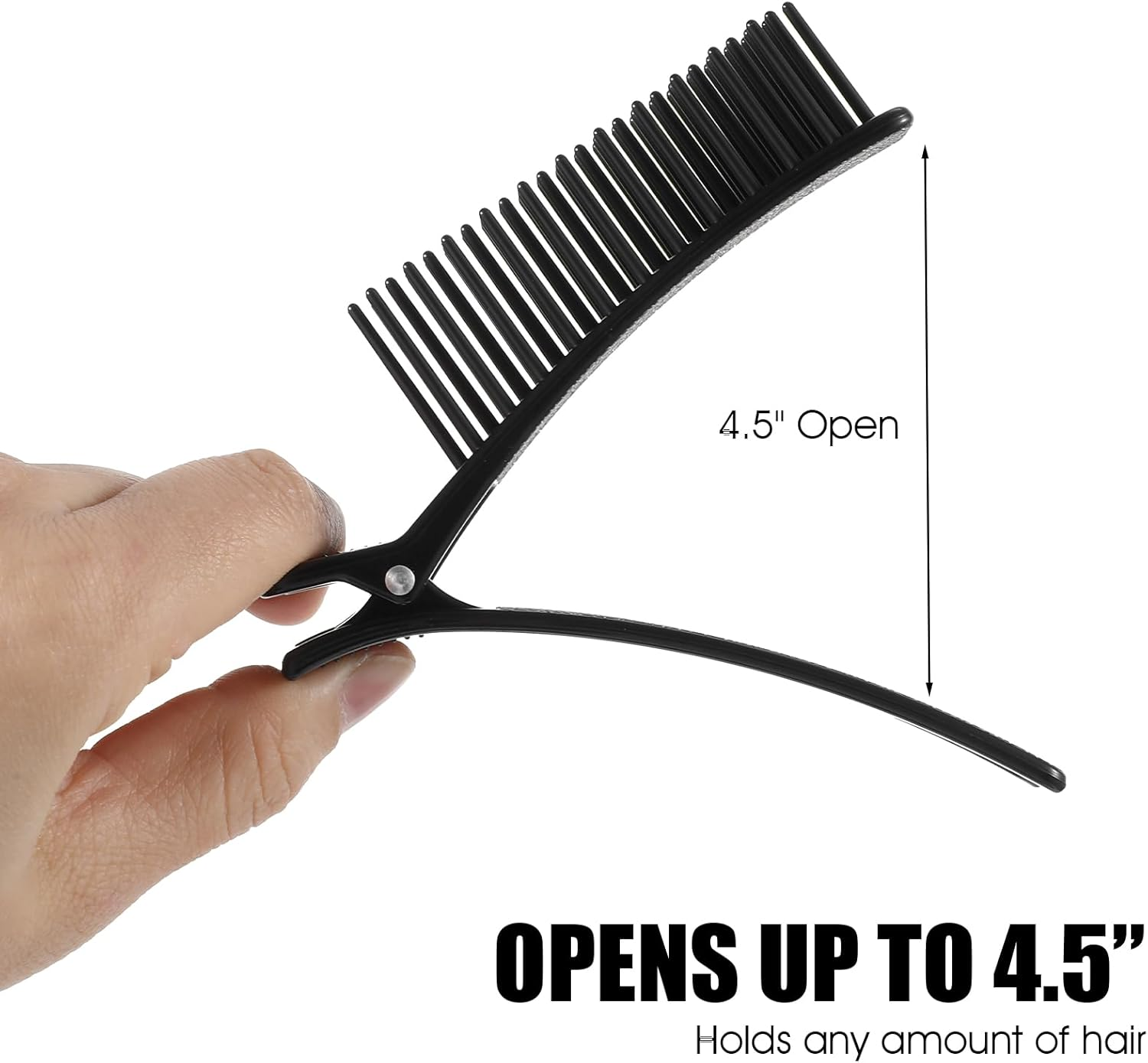 2Pcs Grip Sectioning Clips for Styling Sectioning, Ymapinc Duckbill Styling Hair Cutting Clips with Non-Slip Professional Alligator Grip for Parting Cutting, Coloring, Salon, Barber image number 2