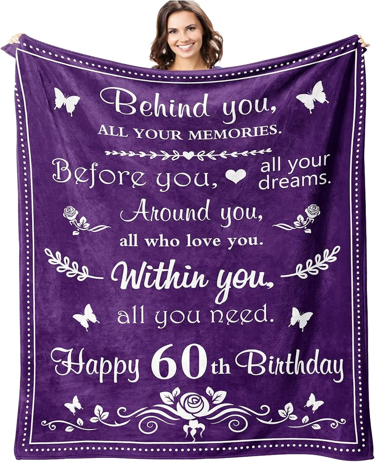 60Th Birthday Gifts for Women Men - Blanket Gift Ideas for 60 Year Old Female Male (50"X60") - 21St Birthday image number 6