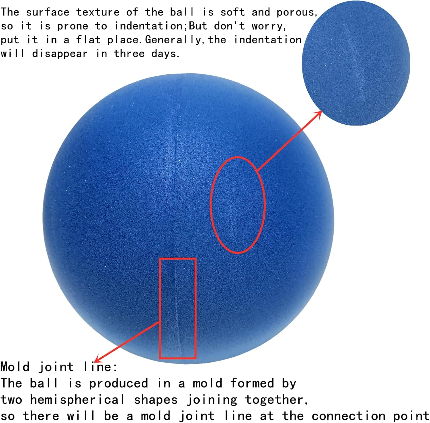 7 Inches Soft No-Noise Foam Ball - Indoor Activity Kick Dodge Playground Sponge Ball