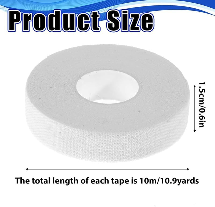 White Sports Finger Tape, 4 Roll White Athletic Sports Fingers Wrap Tape, White Athletic Finger Sports Tape Fingers Wrap, Self Adherent White Sports Finger Strip Rolls for Outdoor image number 6
