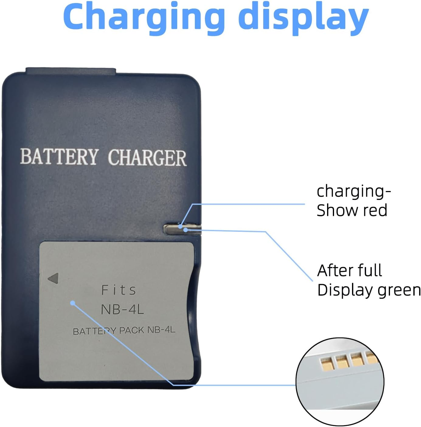 KWTOUL NB-4L CB-2LV Battery Charger Compatible with Canon ELPH 330 HS, 300, 100, 310, VIXIA Mini, Powershot SD1400 IS, SD750, SD1000, SD600, SD1100