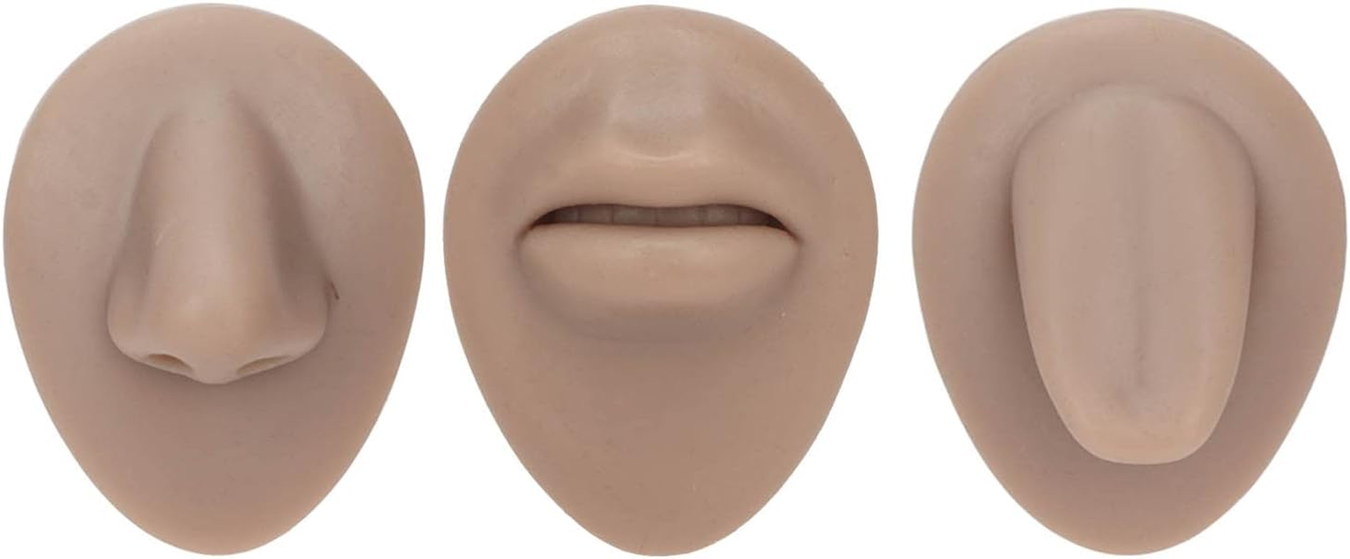 Silicone Piercing Body Model 3D Simulation Reusable Vivid Piercing Body Model (Deep Skin Color) image number 1