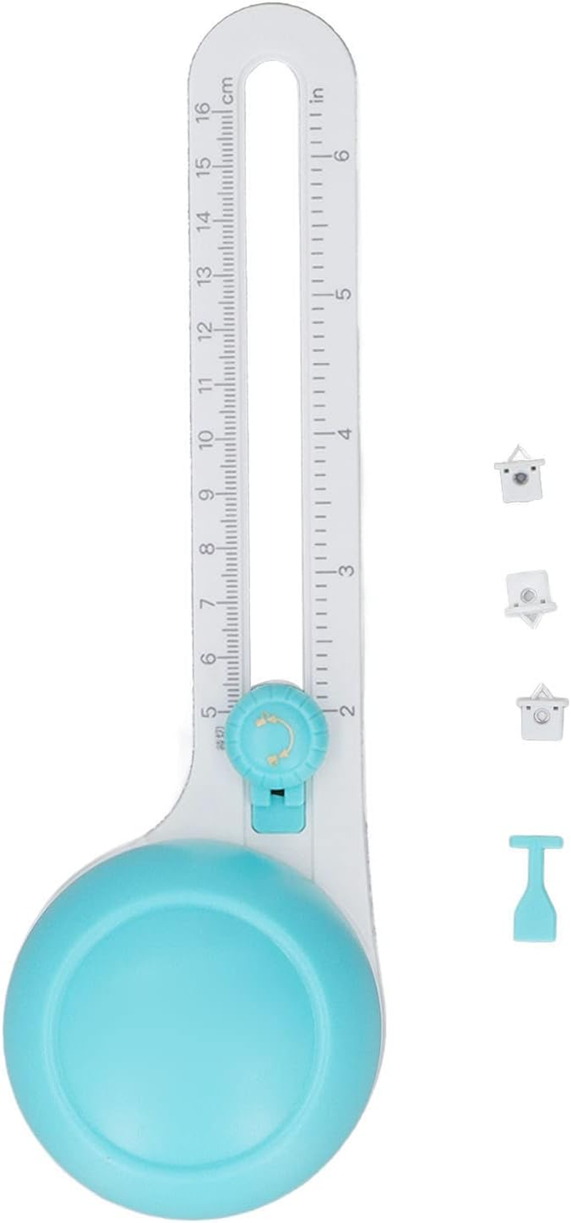 Paper Cutter, Circle Trimmer Portable round Cutting Adjustable Scrapbooking Tool for Greeting Card Crafts Rotary Craft Supplies Knife Cards Cutters Cut with 3 Replaceable Blades image number 5