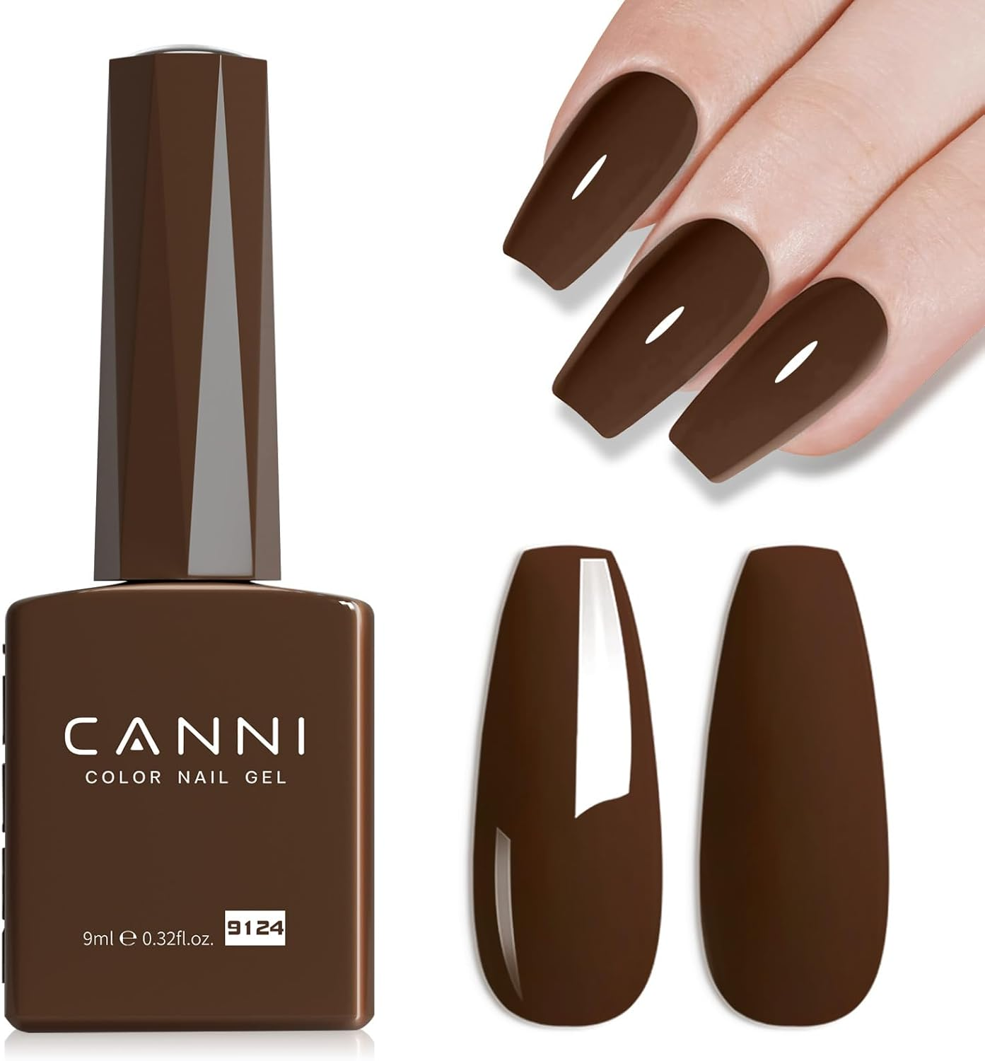 CANNI White Gel Polish &ndash; 1 Pc Pure White, High Gloss UV/LED Soak-Off Gel Nail Polish for French Manicure, DIY & Salon Quality for Grils & Women