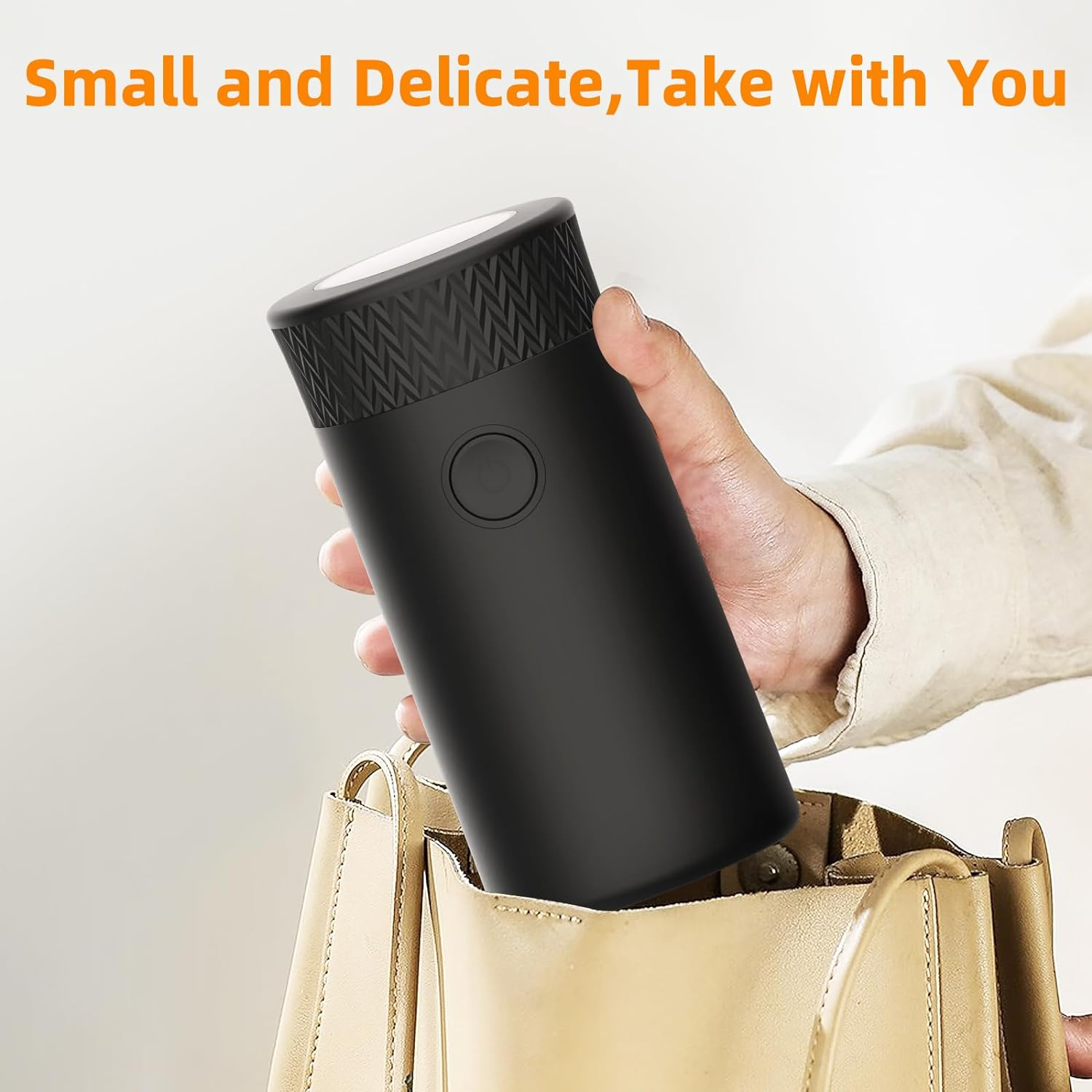 ADVWIN Black Electric Coffee and Spice Grinder - One-Step Herb Mini Grinder, Stainless Steel for Garlic, Spices - Portable Small for Home image number 1