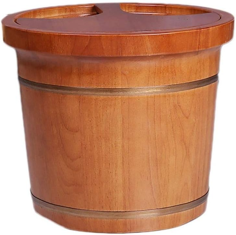 Wood Foot Bath Bucket Wood Bucket for Pedicure, Foot Soak Bucket, Foot Basin for Adults, Foot Bath Spa Tub, Foot Tub for Soaking Feet (Size : A) (A) Super Easy to Use Interesting image number 3