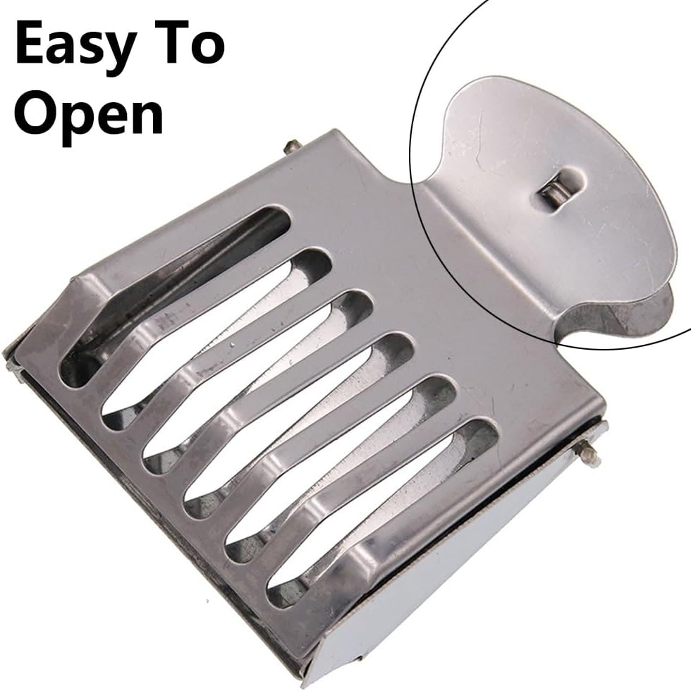 Sagasave 6 Pcs Queen Bee Catcher Clips, Stainless Steel Catcher Trap Box Queen Bee Cage Clips, Beekeeping Tool for Beekeepers image number 6