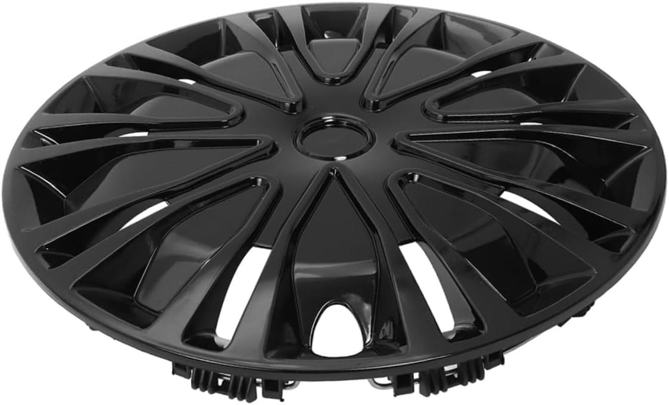 MOLUCKFU 15-Inch Black Automotive Wheel Hub Covers Universal Decorative Car Hubcaps for Vehicle Rim Protection and Repair Accessories