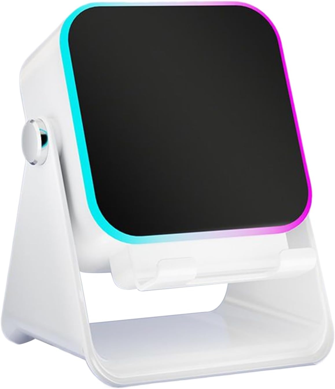 GEUGECY Induction Speaker for Cell Phone,Folding Audio Smartphone Bracket Station with Light | Cell Phone Stand with Speaker 10W,For Office Home Birthday Travel Men Women Boyfriend Girl