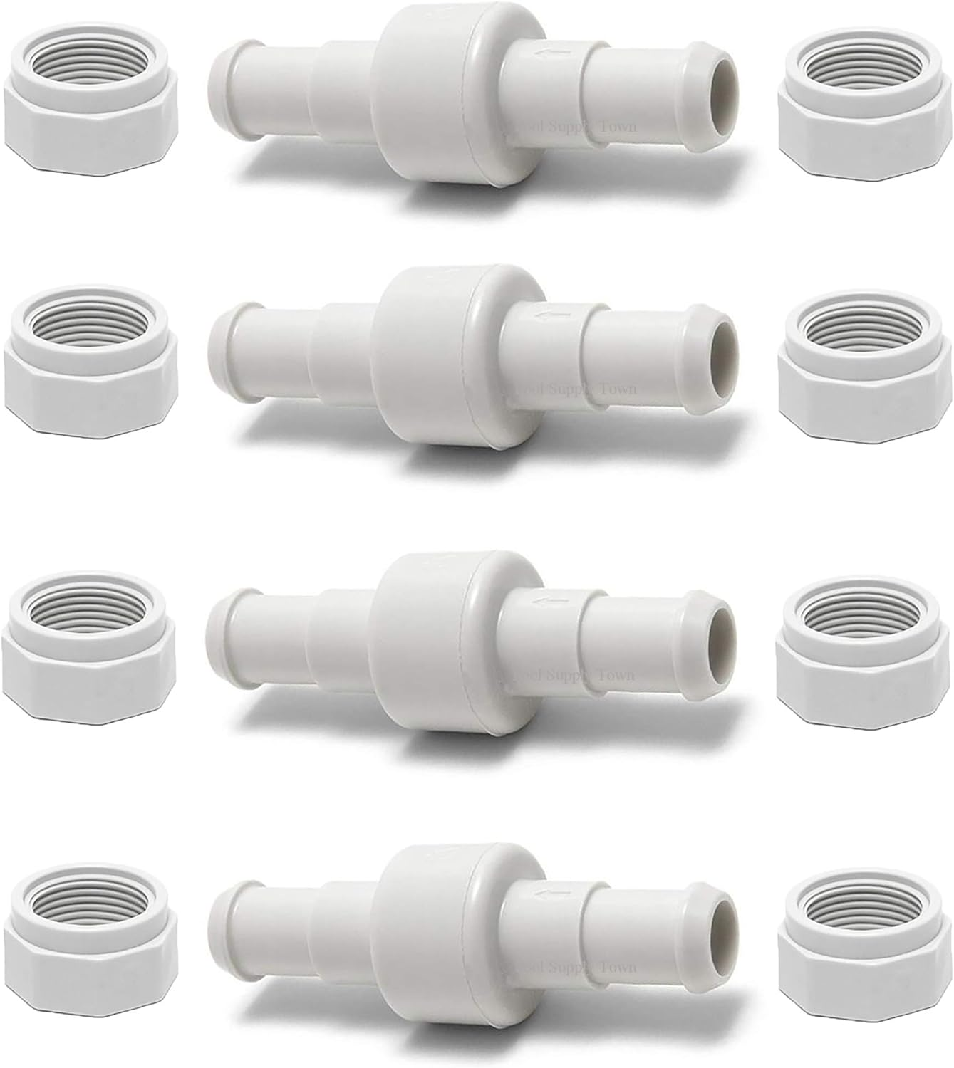 ATIE 280, 380, 180 Pool Cleaner Hose Swivel D20 and Hose Nut D15 Combo Kit Replacement for Zodiac Polaris 280, 380, 180 Pool Cleaners (4 Pack) image number 5