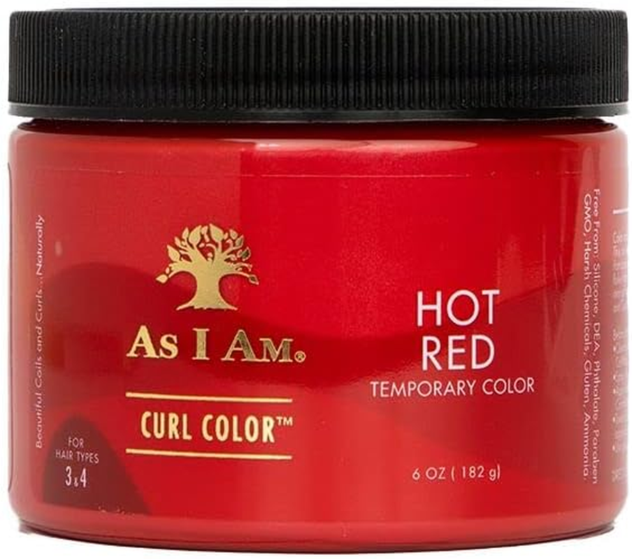 As I Am Curl Color Temporary Hair Color, Hot Red, 6 Oz