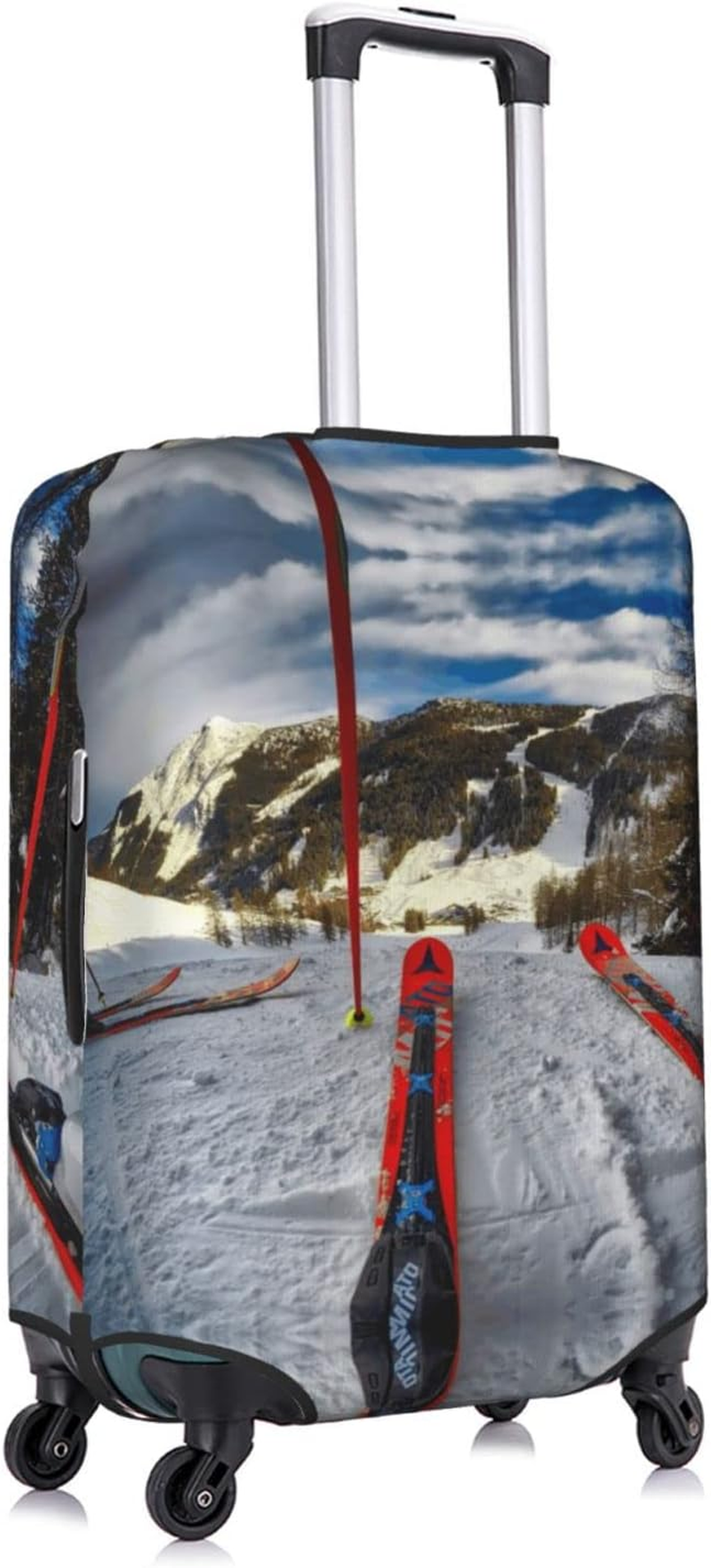 Winter Skiing Luggage Cover Washable Suitcase Protector Anti-Scratch Suitcase Cover Fits 18-32 Inch Luggage image number 3