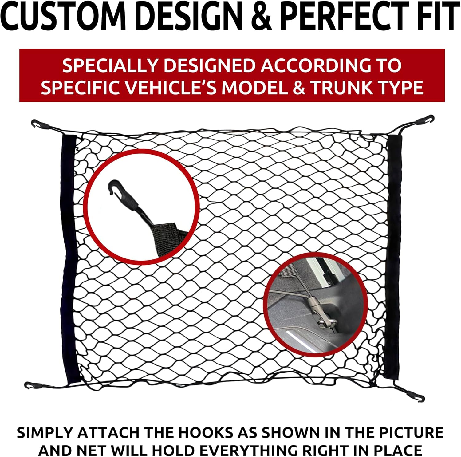 Trunk Floor Style Cargo Net for BMW X3 2017-2023 image number 2