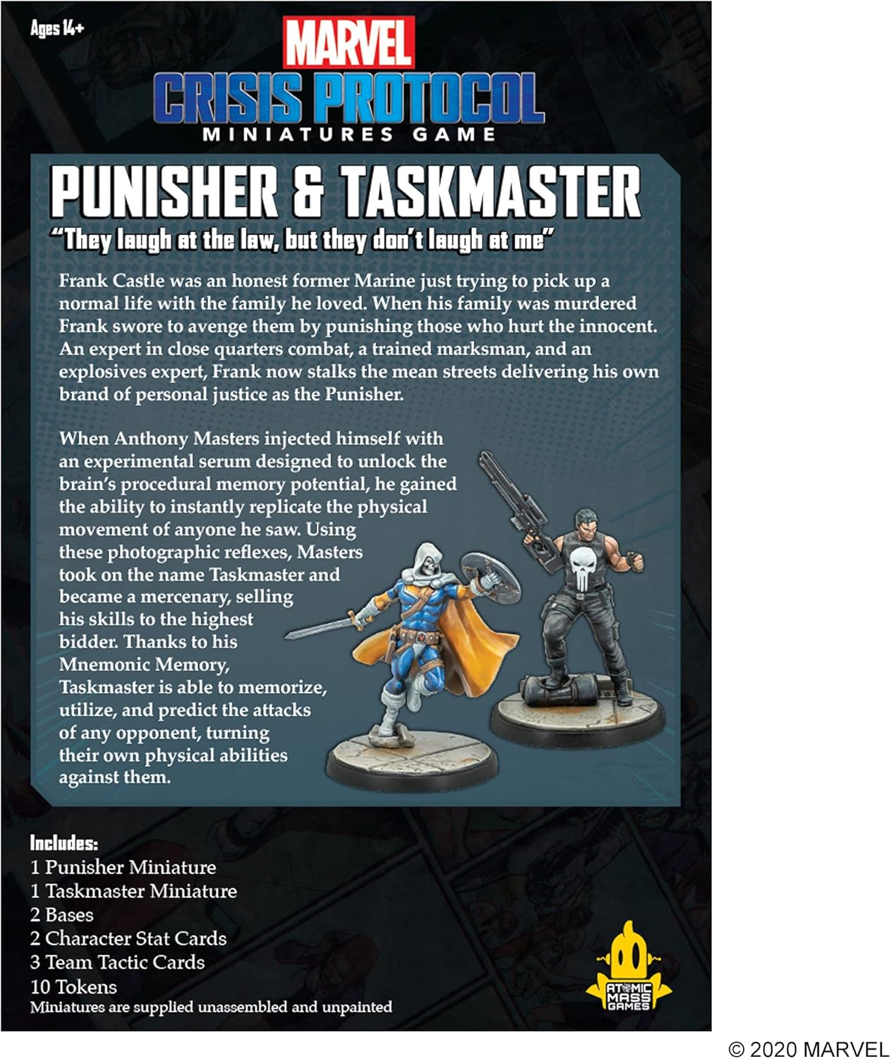Atomic Mass Games Marvel Crisis Protocol Punisher and Taskmaster Miniatures Multicolor Character Packs image number 4