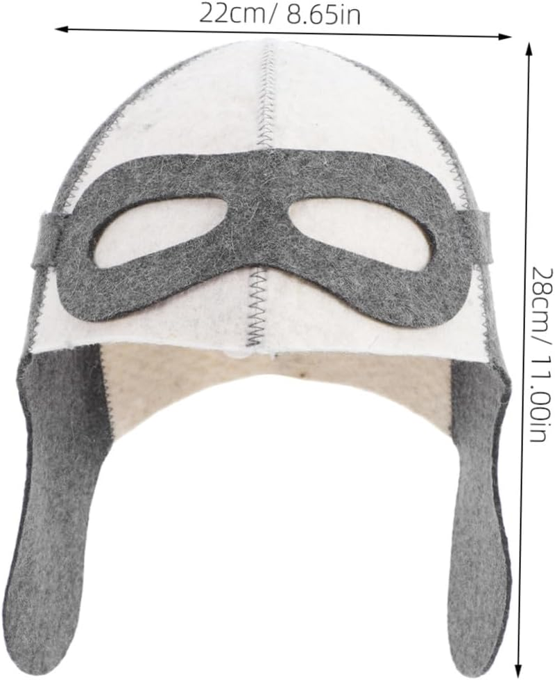 CALLARON Creative Felt Sauna Hat for Men and Women, Wool Pilot Steamer Cap Heat Insulation, Sauna Room and Accessories image number 1