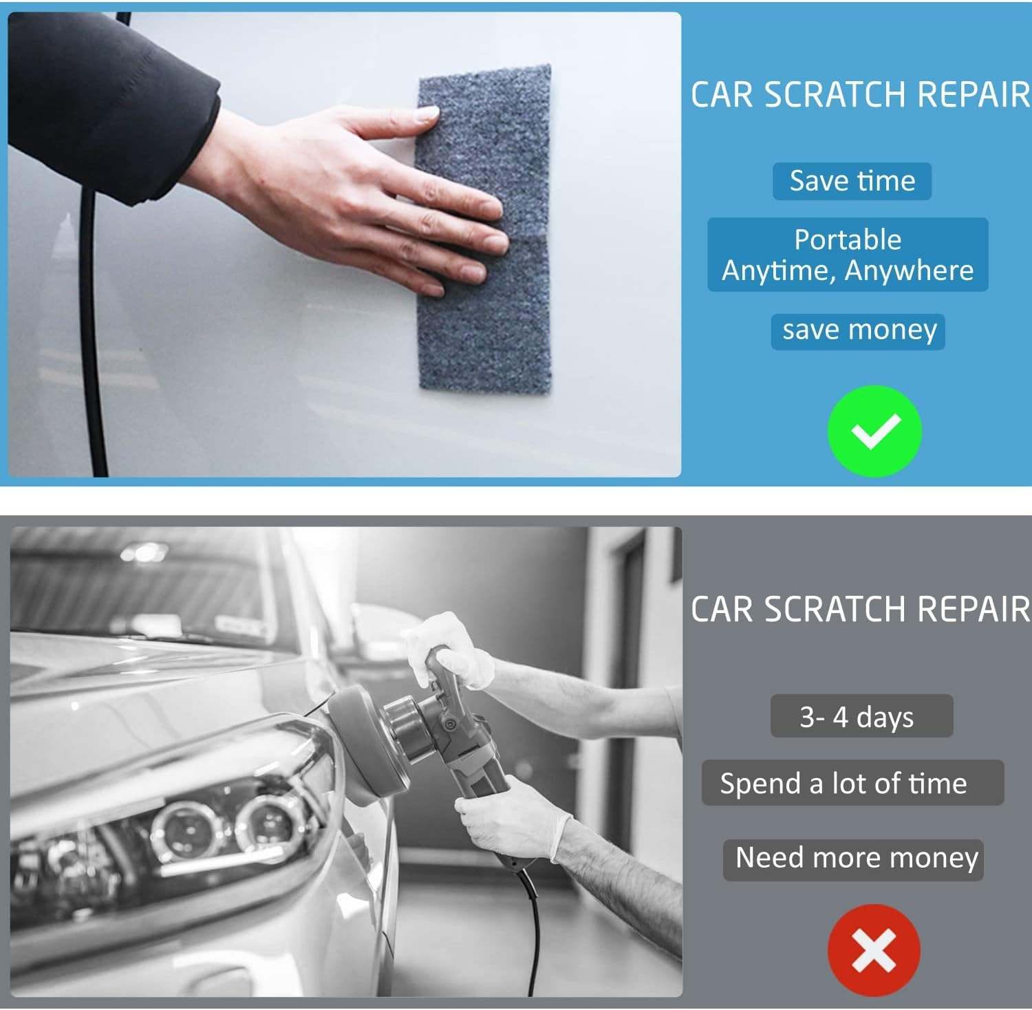 Nano Sparkle Cloths Car Scratch Remover, 0618 HY Type Car for All 2024 New for Color Car image number 5