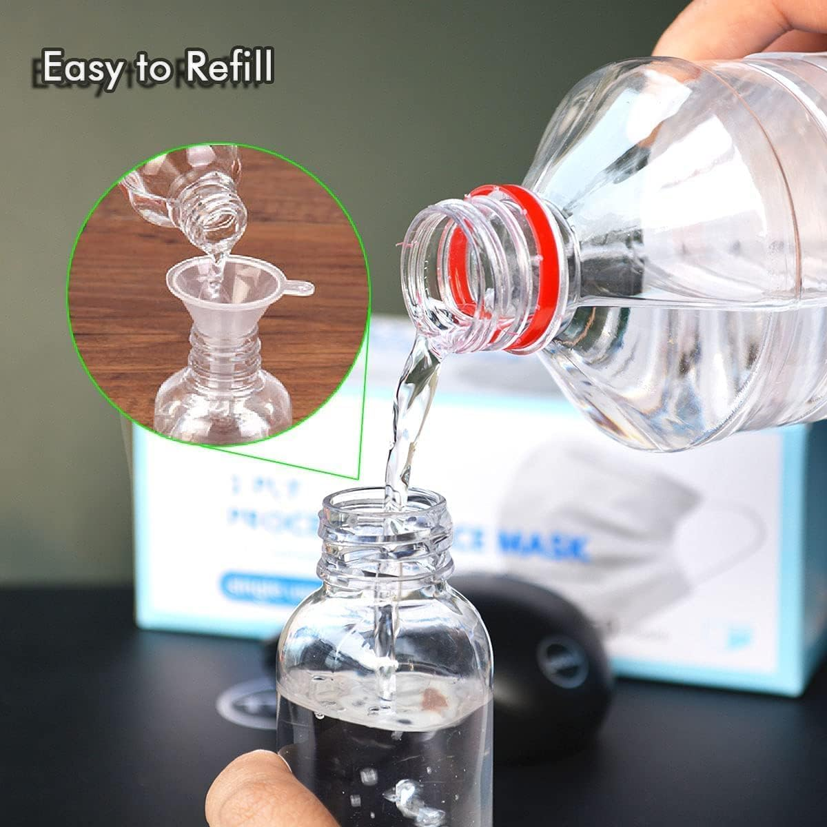 Fine Mist Spray Bottle &ndash; 3.5Oz/100Ml Clear Refillable Spray Bottle for Travel, Beauty, Perfumes, Essential Oils, Water & More &ndash; Damaill (Pack of 4)