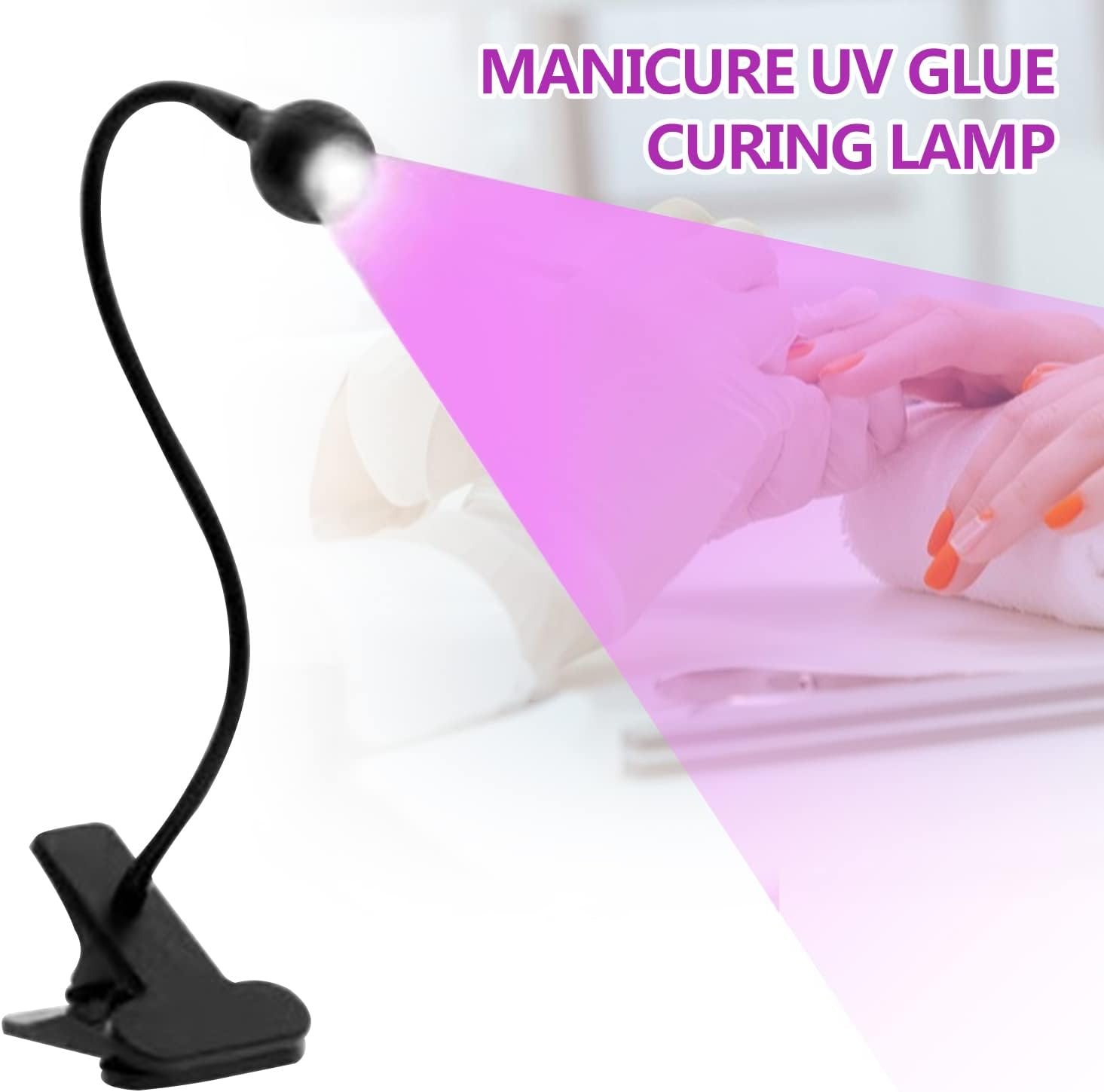 Mini Manicure UV Glue Purple Light Curing Lamp with Book Clip Control Switch 3W Multi-Purpose USB Lamp VCXN