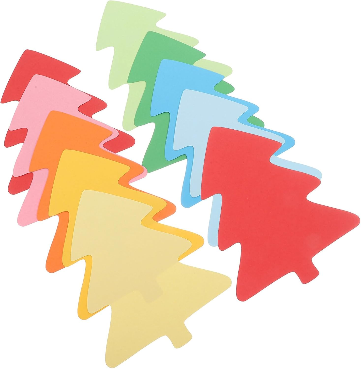 Abaodam 72Pcs Christmas Hand Cut Confetti Delicate Tree Cutouts and Paper Cutouts for School Wall Decoration for DIY Paper Cut Art Decors and Kindergarten Wall Decor image number 6