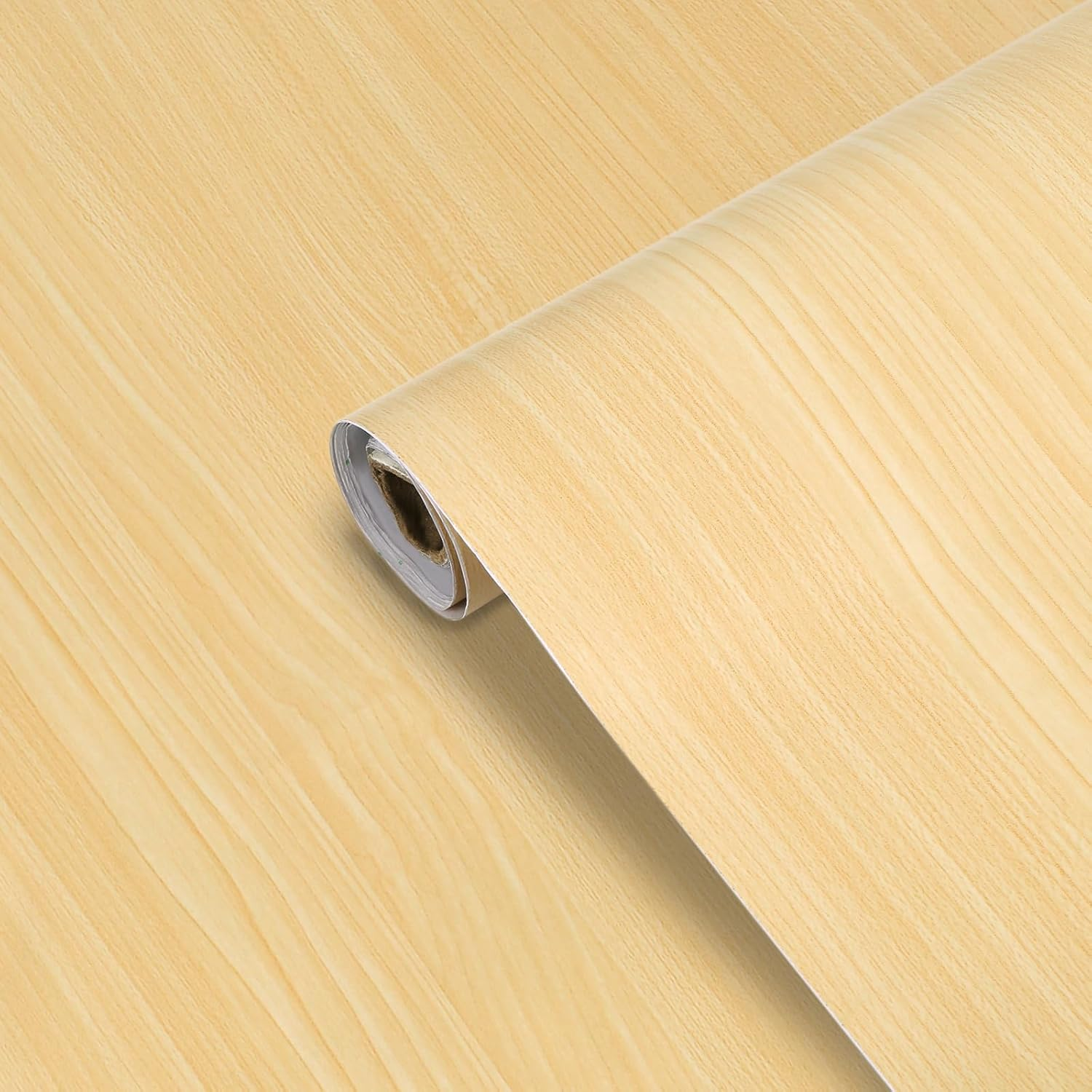 Wood Grain Contact Paper, Self Adhesive Waterproof Peel and Stick Cabinet Sticker, 40Cm Width anti Moisture Removable Wallpaper for Wardrobe, Shelves (Wood 10M)