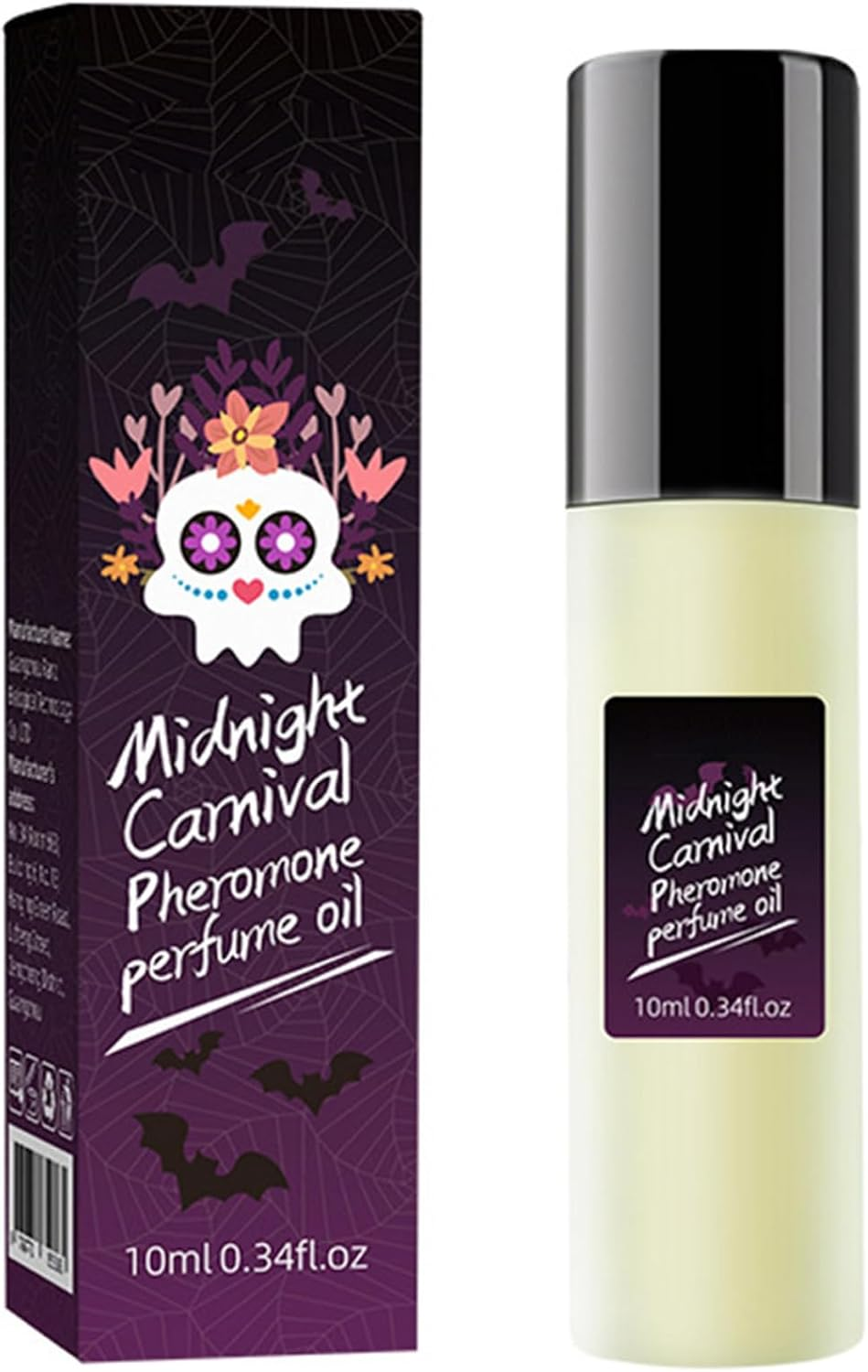 Miutii Halloween Theme Party Perfume Oil Midnight Carnival Unisex Long Lasting Fragrance for Holidays Black One Size image number 2
