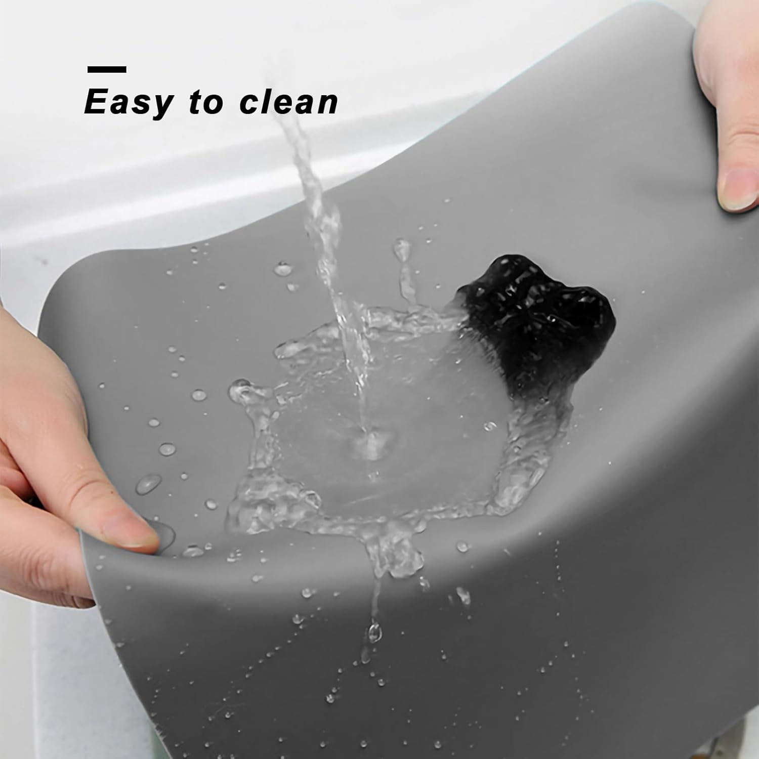 Silicone Placemats, Food-Grade Non-Slip Waterproof, Dining, Countertop Protector, Kitchen Counter Mat, Heat Resistant, Baking Mat Dishwasher Safe (Grey, 5.1Oz&times;2Pack) image number 2