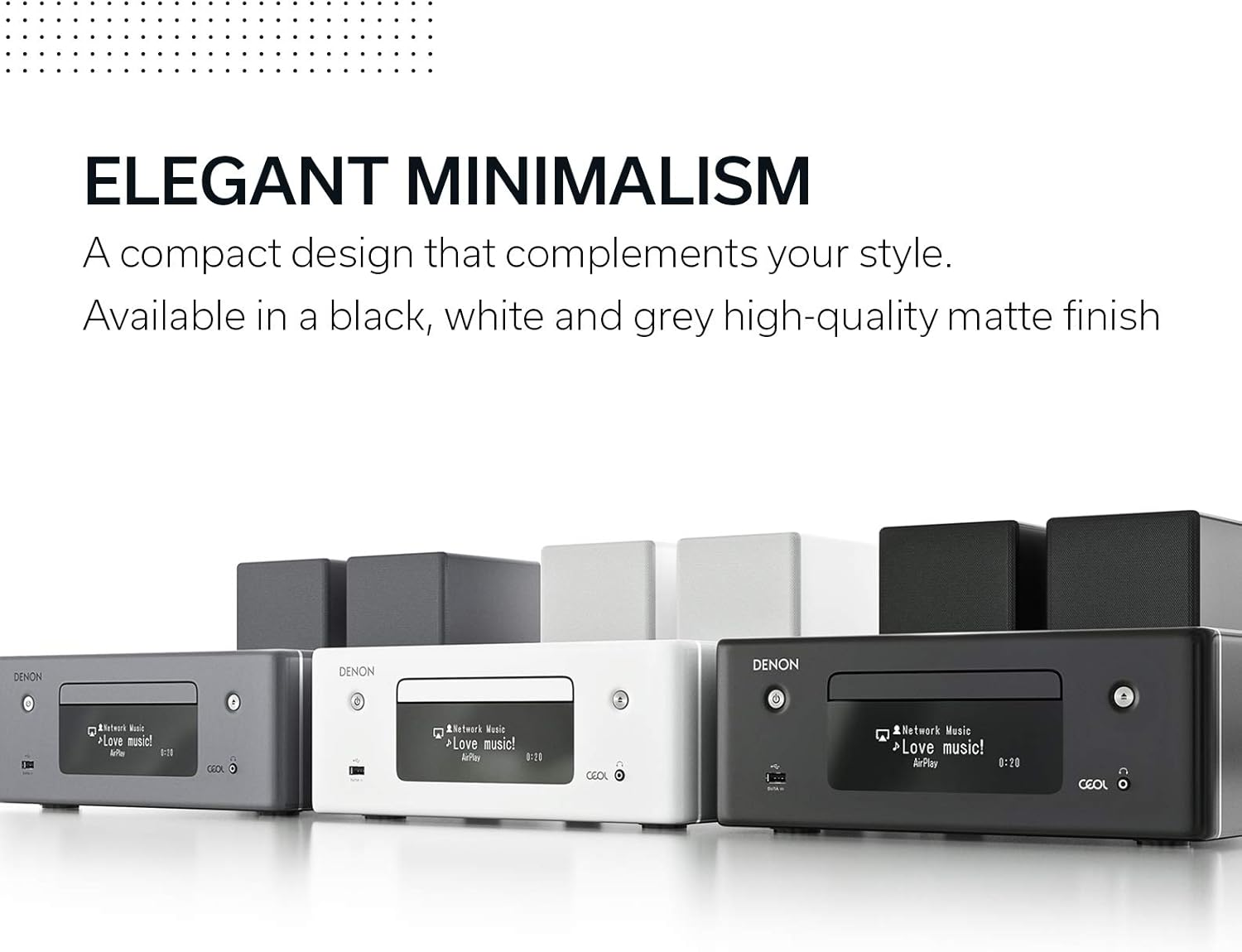 Denon CEOL-N10 Mini Hifi System with CD Player, Sound System for TV, Bluetooth, 2X Optical Input, Google Assistant/Siri/Alexa Compatible, Music Streaming, HEOS Multiroom - Black image number 5