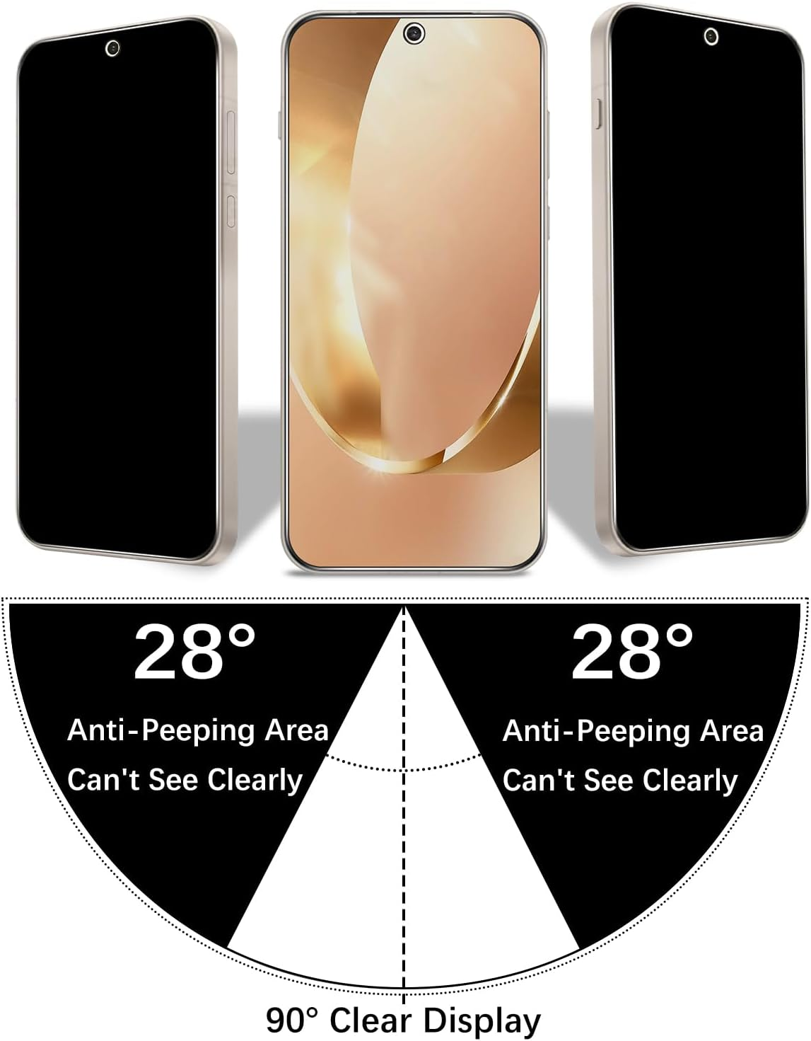 KATIN 2 Pack Privacy Screen Protector for OPPO Find X9 Pro and Oneplus 15, 9H anti Spy Tempered Glass, anti Scratch, Bubble Free image number 1