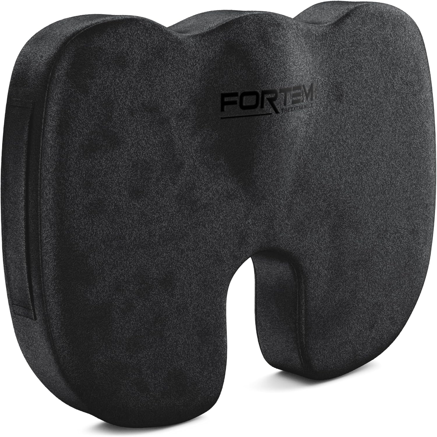 FORTEM Chair Cushion, Seat Cushion for Office Chair, Car Seat Cushion, Coccyx Orthopedic Pillow, Memory Foam Sitting Pillow for Computer, Seat Pad for Gaming, Washable Cover