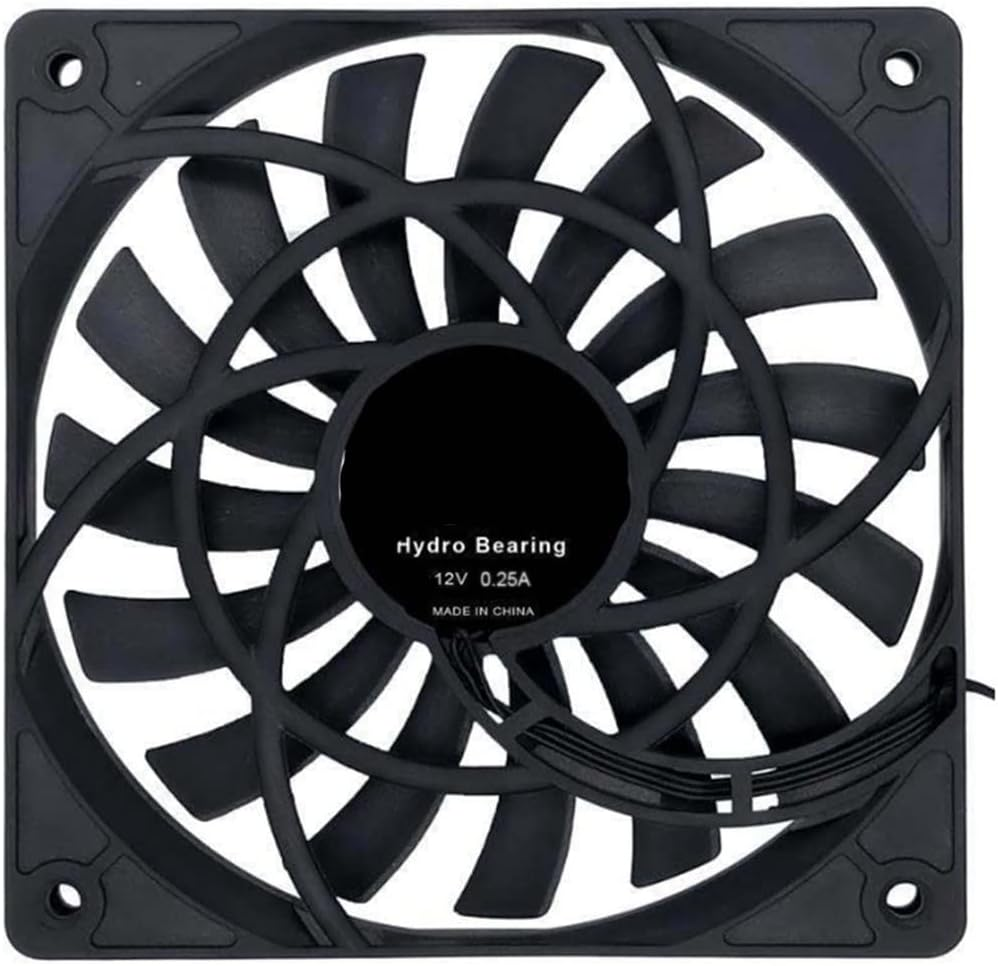 Mute 120Mm 12Cm PWM Cooling Fan Slim 12Mm,New 120X120X12Mm DC 12V 0.25A 1400RPM Computer PC Case Chassis Cooler Quiet image number 2