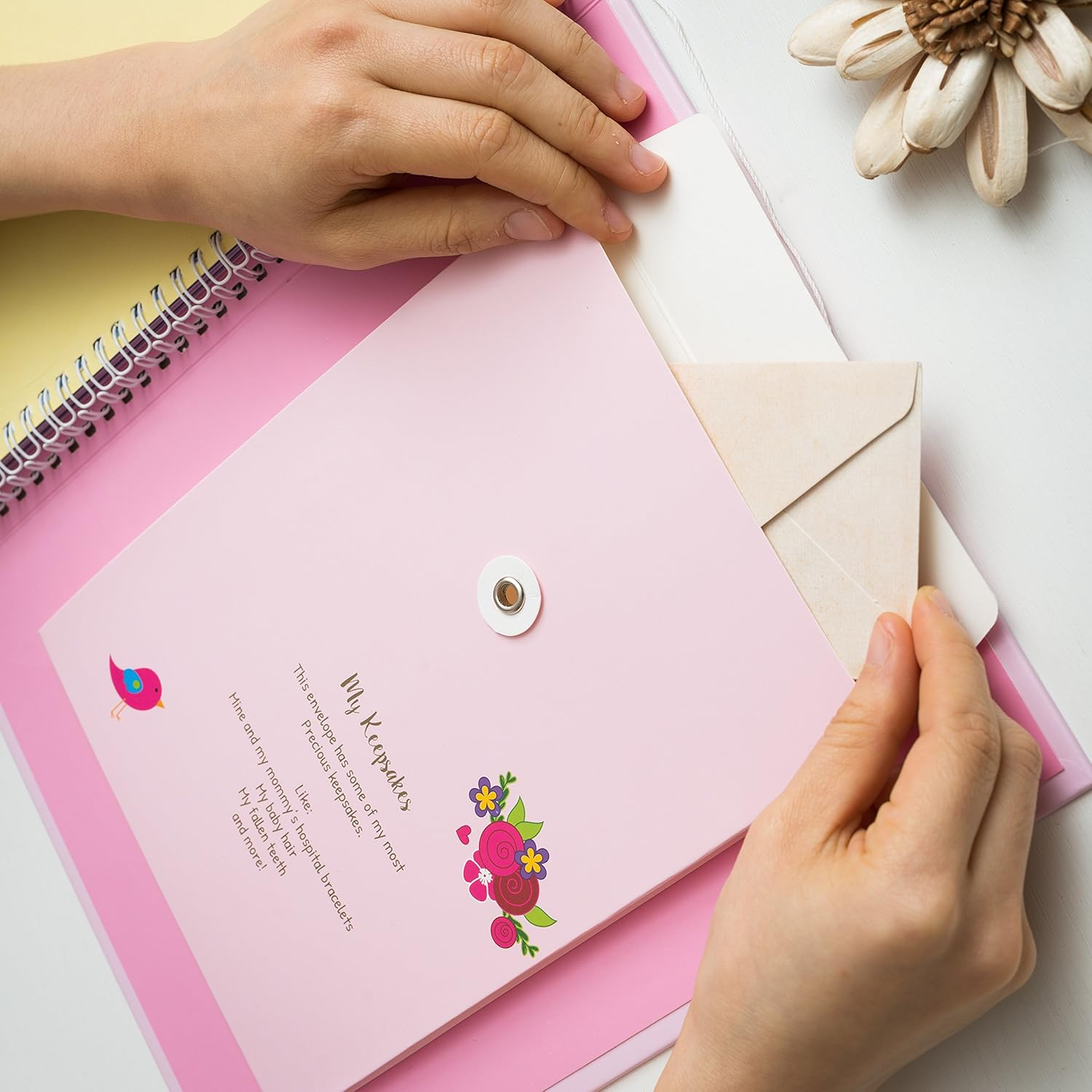 Ronica Baby Girl Gift Set with Baby Memory Book and Monthly Stickers Modern Photo Journal Keepsake Album for Girls First 5 Years Shower Gift Idea for Mom Dad or Grandparents image number 6