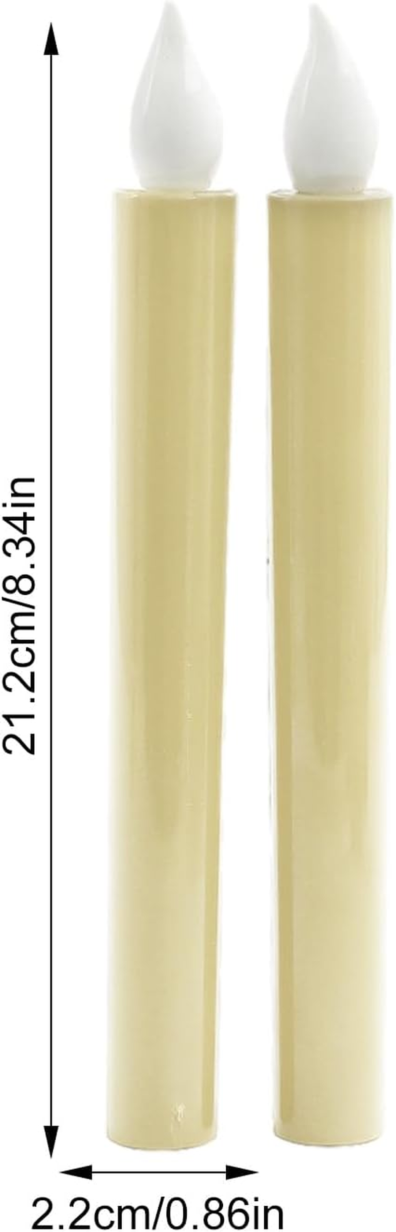 LED Flameless Candles | Birthday Decoration | Holiday Flickering Candles | for Home Dormitory Living Room Dinner Table Patio Bedroom Bathroom Wedding Birthday Parties Family Gatherings - Beige image number 3