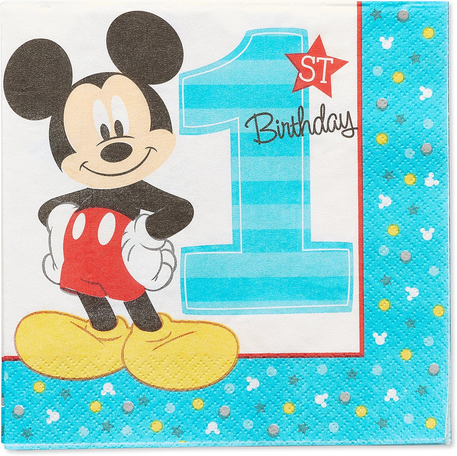 Mickey Fun to Be One Lunch Napkins image number 1