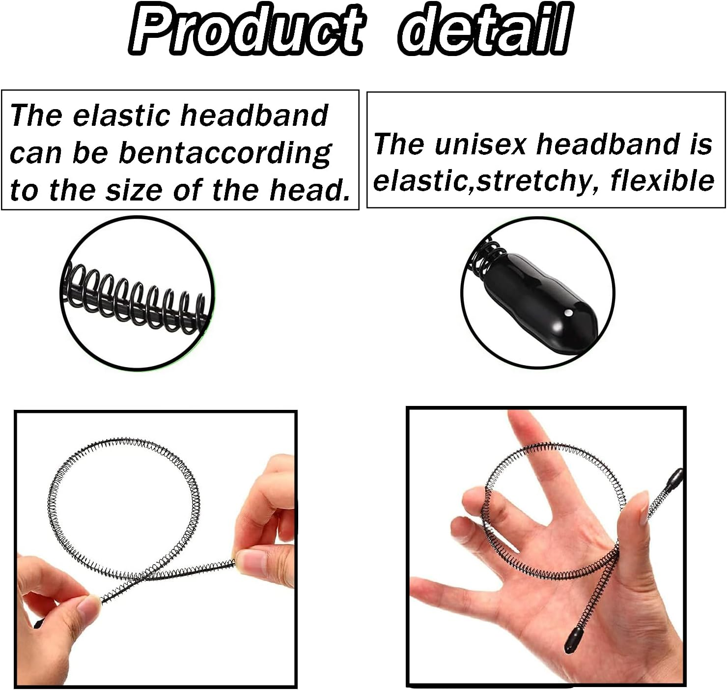 Wzenclave 6Pcs Hair Band, Male Invisible Compression Headband, Wavy Headband, Plain Circle, Korean Facial Wash, Sports Headband, Popular Hairband, Female Hairpin, Metal Men Headbands Women Hair Bands image number 6