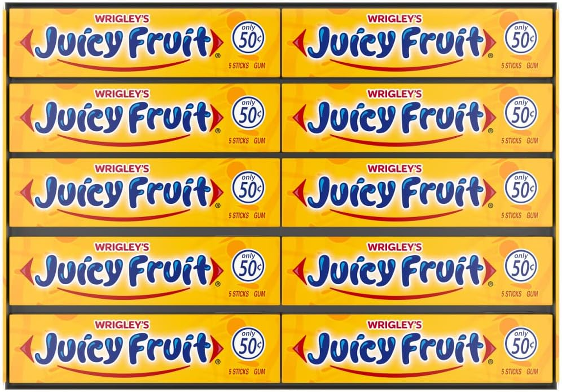 Juicy Fruit Gum Original Bubble Chewing Gum, 5 Count (Pack of 18) image number 1