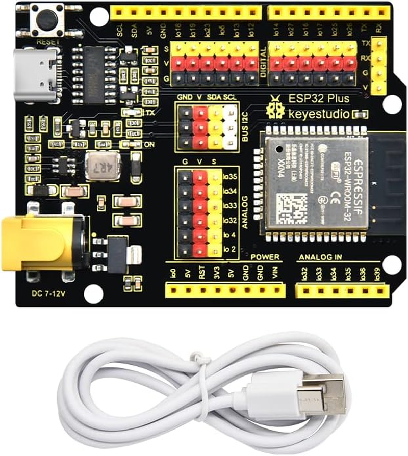 KEYESTUDIO ESP32 plus Development Board with USB Cable, Support Wifi and Bluetooth, Compatible with Arduino image number 2