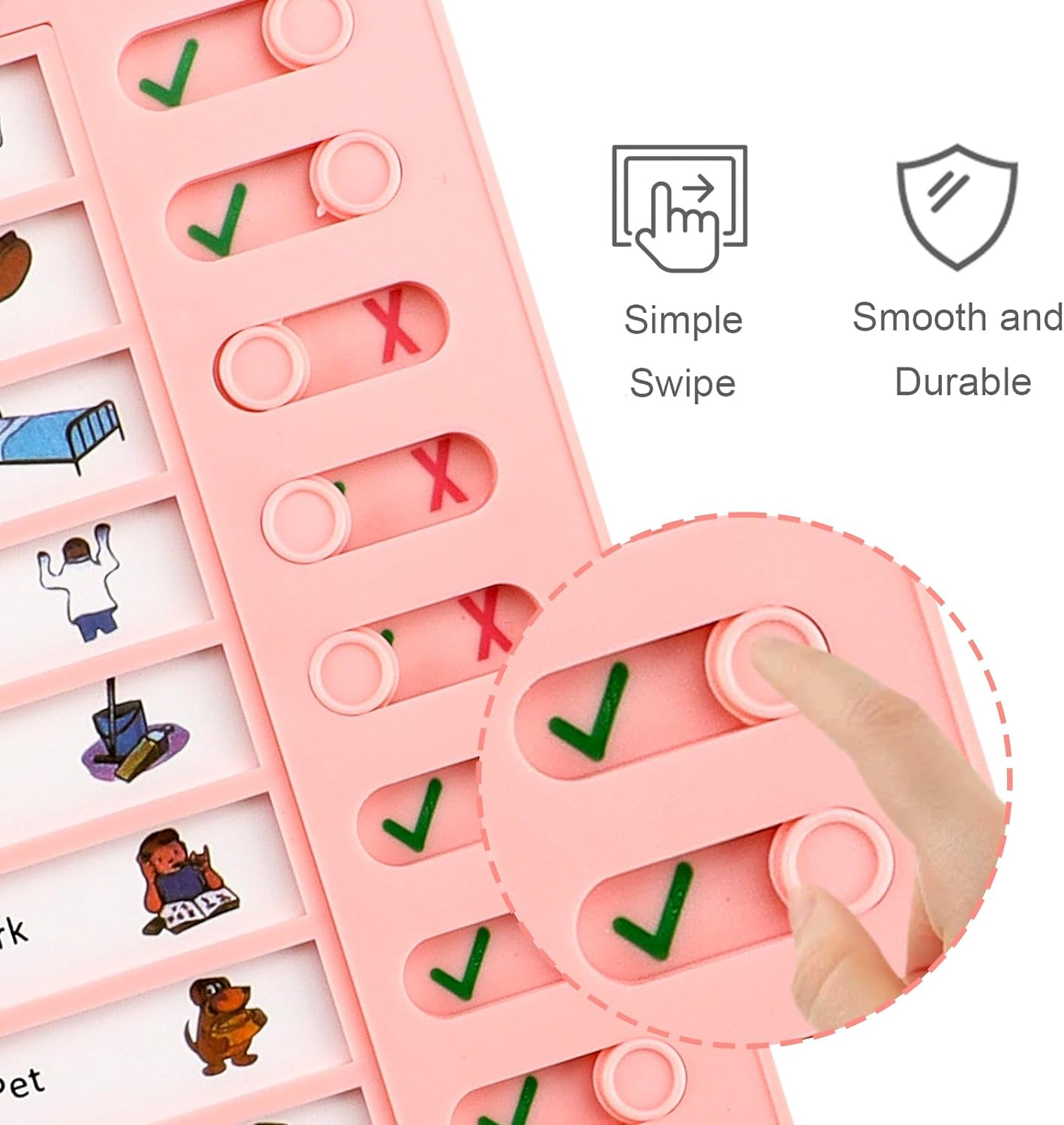 4 PCS Chore Chart for Kids，Blank to Do List Reusable，Plastic Checklist Board with 20 Detachable Cardstock,To Do Checklist for Home Routine Planning，To Do List Whiteboard，Routine Chart(4 Colour) image number 1