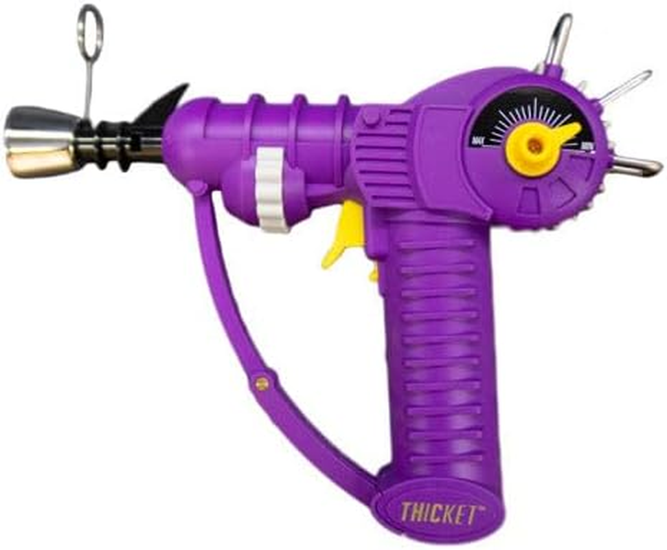 Thicket Inspired Raygun Refillable Butane Torch Lighter, Home Kitchen and Cooking Torch with Safety Lock and Kickstand (Butane Not Included) (Purple) - Purple image number 6
