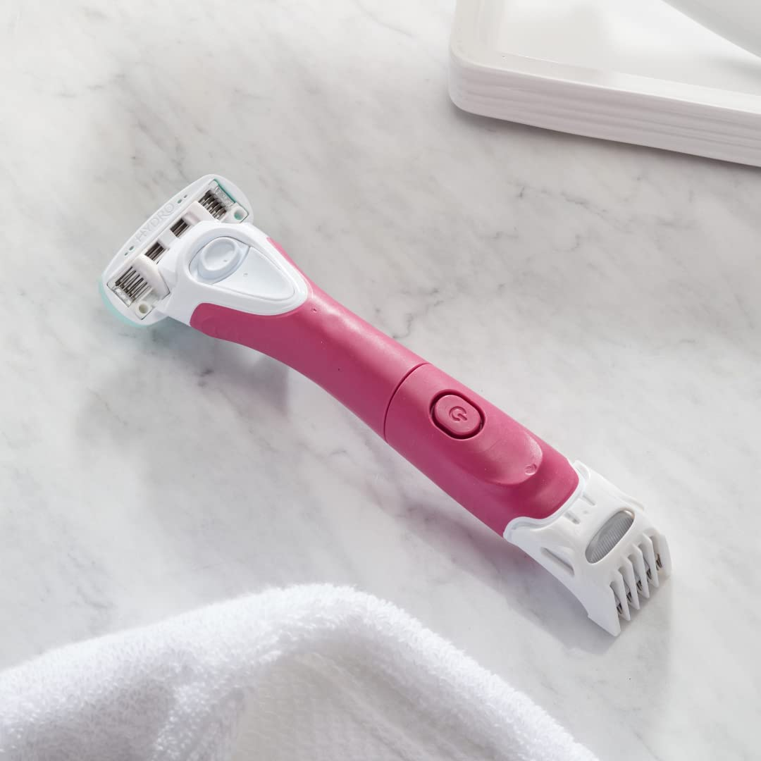 Schick -Silk Salon | Total Bikini | Razor Handle and Bikini Hair Trimmer + 1 | 2 Pack | Shapes Bikini Line | Shaves Bikini Line | Trims Bikini Hair | Moisturises | Battery image number 5