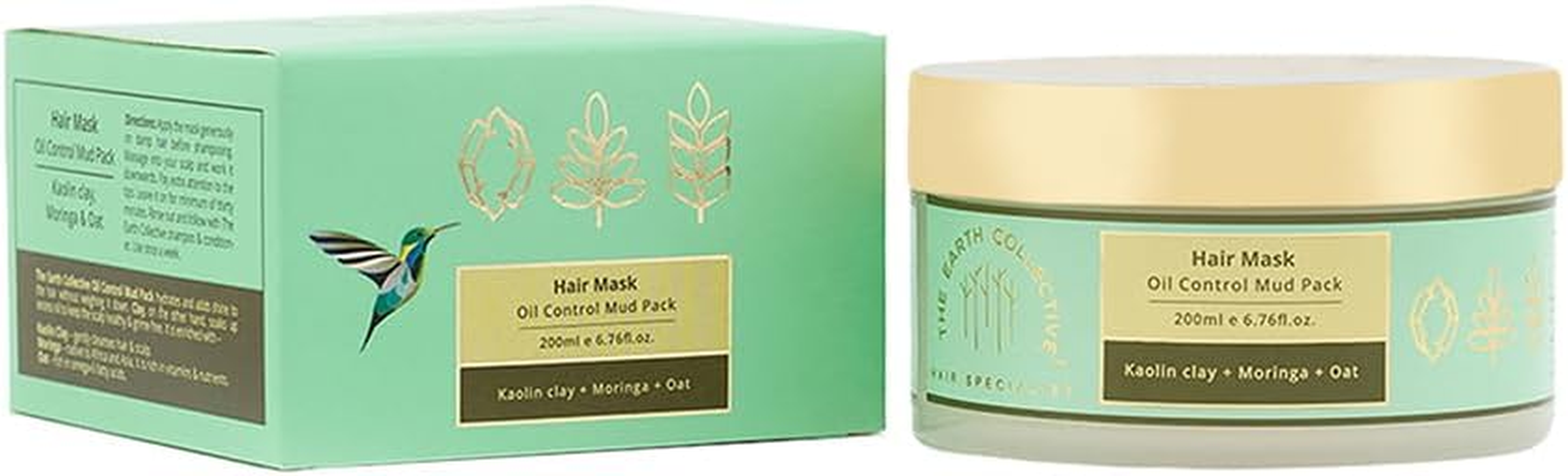 THE EARTH COLLECTIVE Oil Control Mud Pack, Contains Kaolin Clay, Moringa, Oat, Hydrates Hair, Removes Excess Oil from the Scalp, 200 Ml image number 4