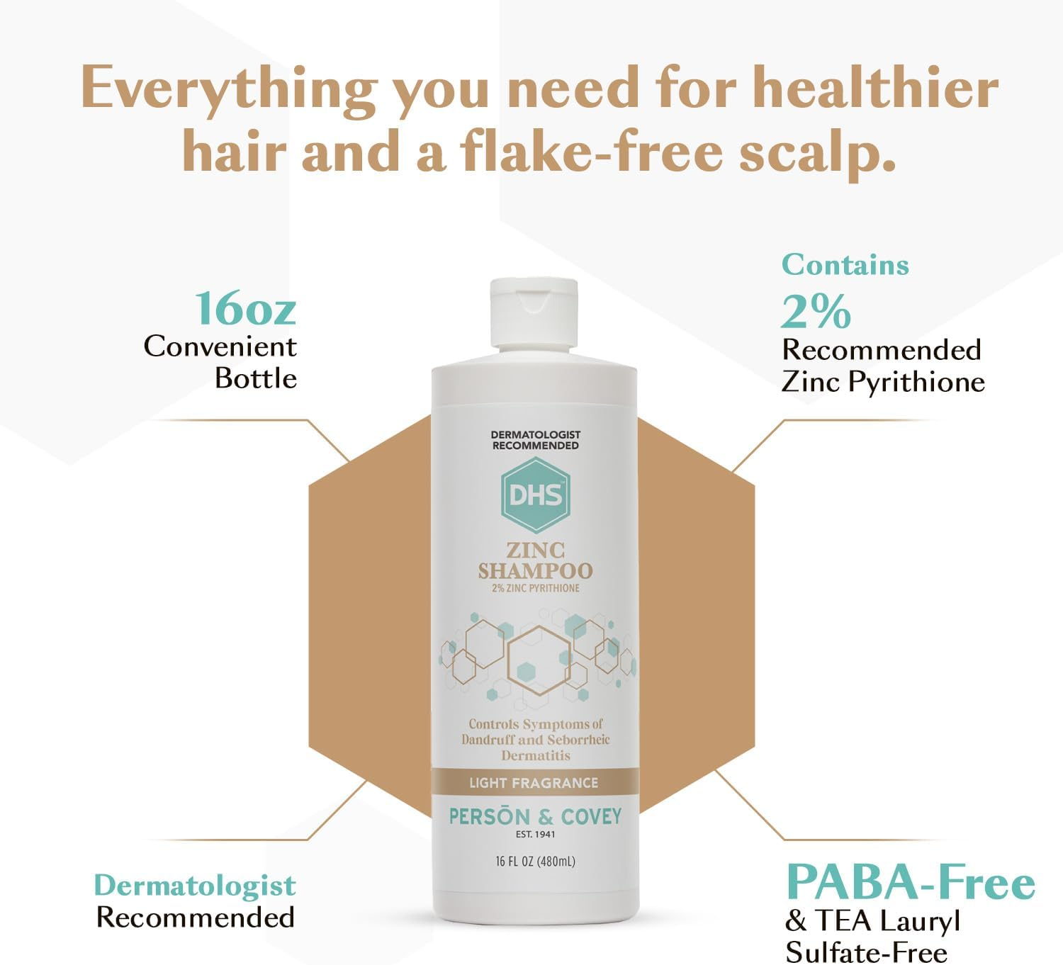 DHS Zinc Shampoo Pyrithione Zinc 2%, 470Ml - 2Pc