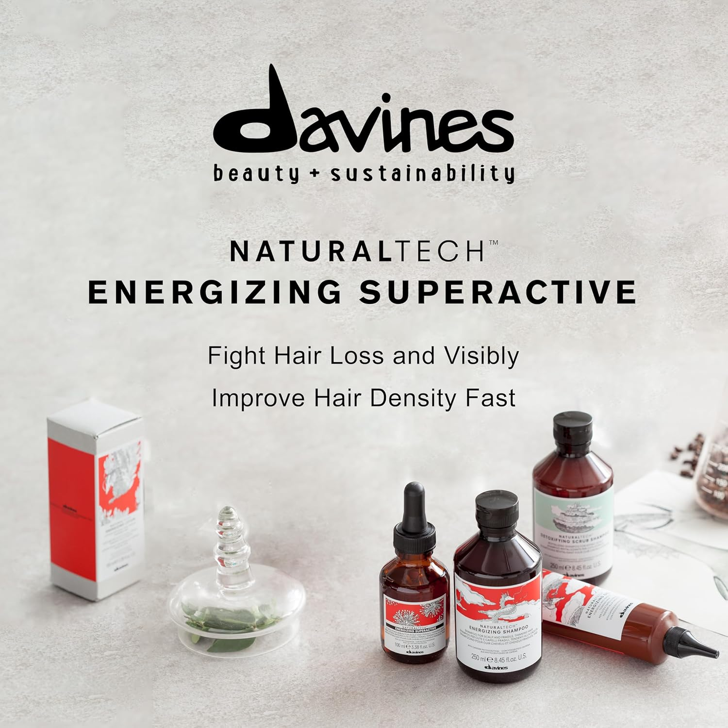 Davines Naturaltech ENERGIZING Superactive Treatment, Reduce Hair Loss, Improve Scalp Tone and Reduce Sebum Production, 3.38 Fl. Oz. image number 2