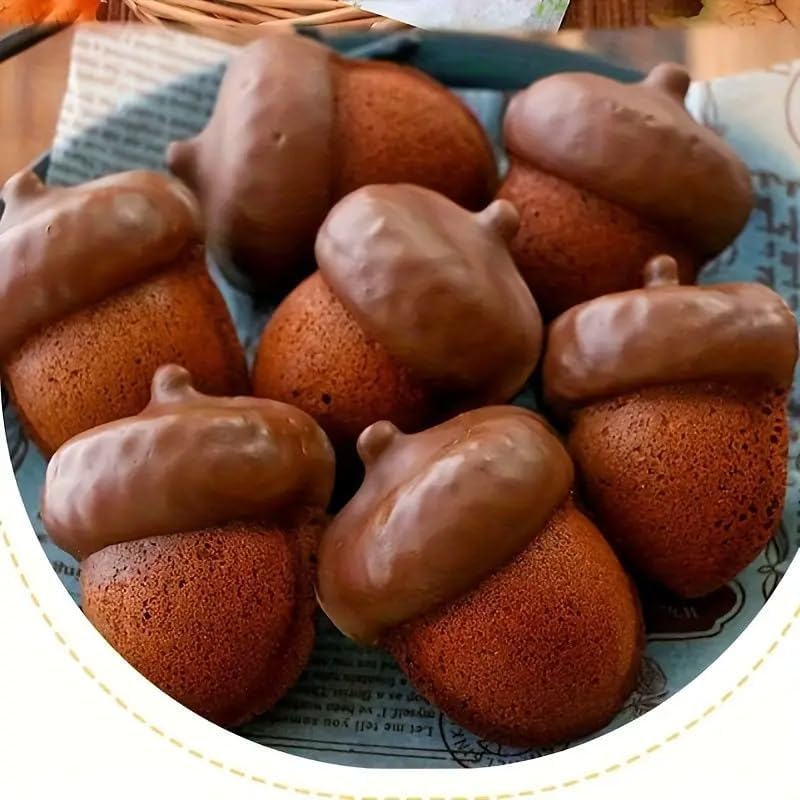 AIMALL 6 Acorn-Shaped Non-Stick Baking Tray, Carbon Steel Cake Mold for Bread and Oven Use, Durable and Easy-To-Clean Bakeware for Household Kitchens image number 6