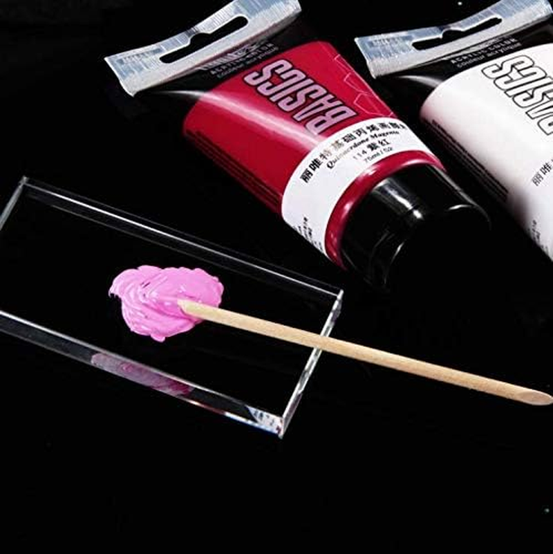 Pro Nail Art Painting Color Toning Glass Board Makeup Palette Eyelash Extension Adhesive Glue Pallet with Stand (2 X 4 Inch)