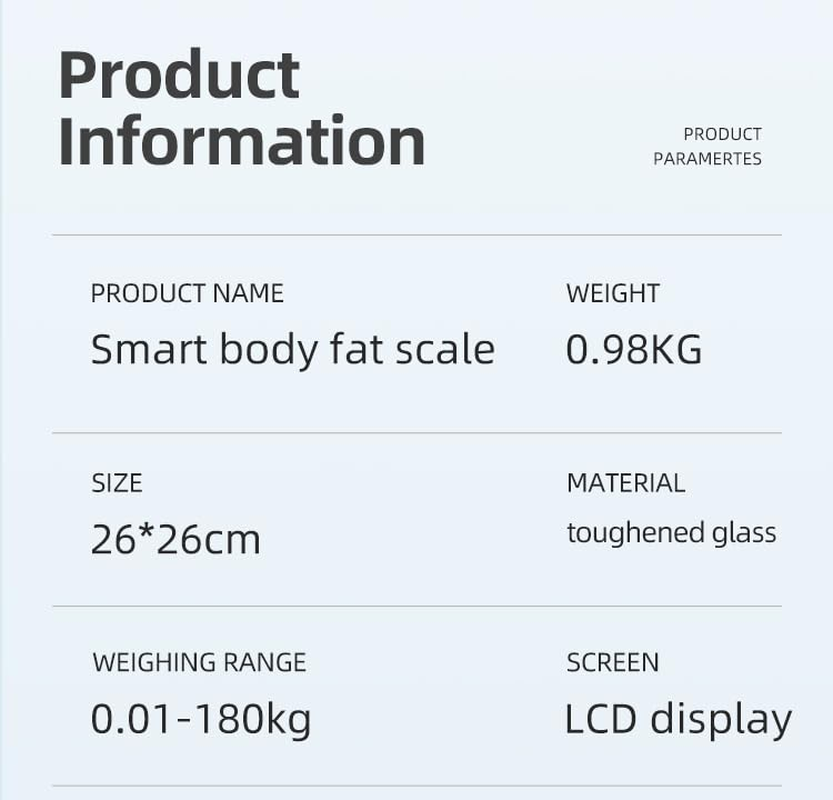 ORCO Digital Smart Body Scale, Bluetooth Bathroom Weight Scale with LCD Display, Tracks BMI, Fat, Muscle Mass, Water Percentage%, Tempered Glass Platform, 180Kg Capacity image number 6